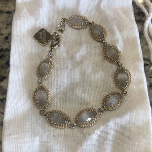 Vintage Kendra Scott gold Jana bracelet in slate grey.